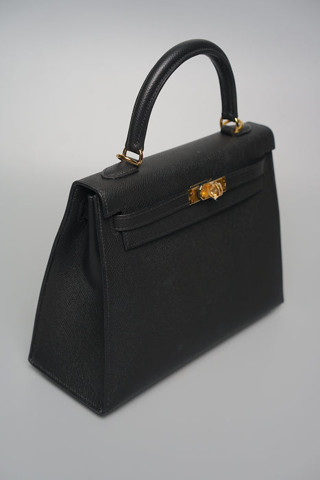 Hermes Kelly 25 Sellier in Black Epsom Ghw (Brand New)