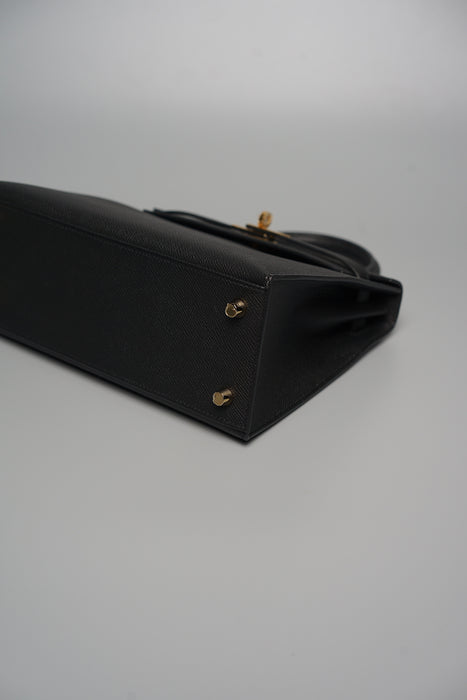 Hermes Kelly 25 Sellier in Black Epsom Ghw (Brand New)