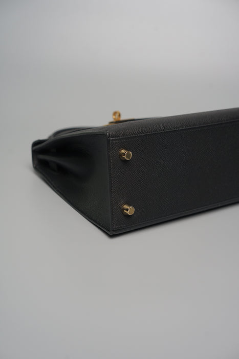 Hermes Kelly 25 Sellier in Black Epsom Ghw (Brand New)