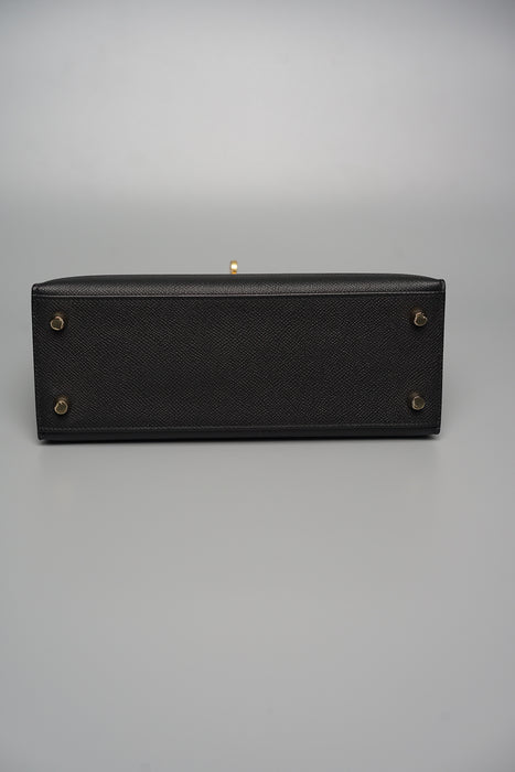 Hermes Kelly 25 Sellier in Black Epsom Ghw (Brand New)