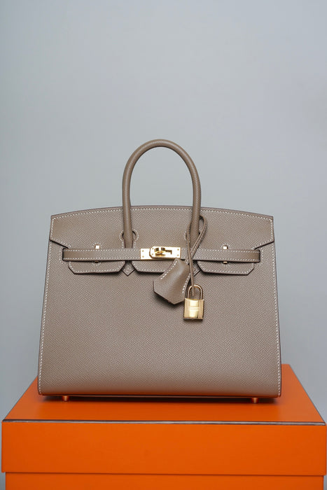 Hermes Birkin 25 Sellier in  Etoupe Epsom Ghw (Brand New)