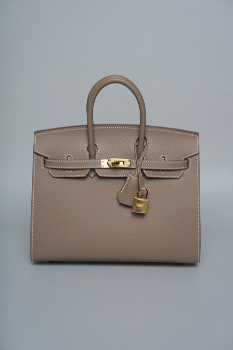 Hermes Birkin 25 Sellier in  Etoupe Epsom Ghw (Brand New)
