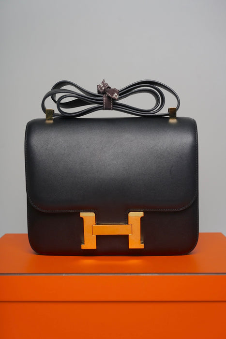 Hermes Constance 24 in Black Evercolor Ghw