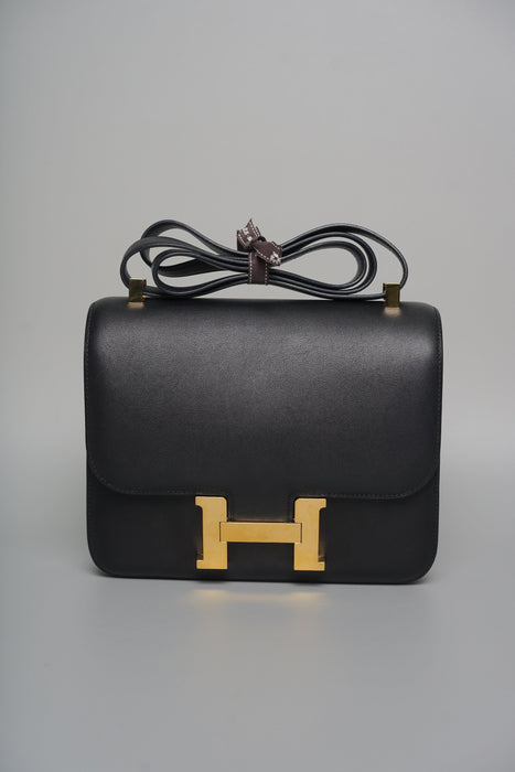 Hermes Constance 24 in Black Evercolor Ghw