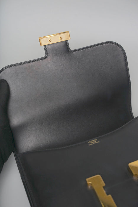 Hermes Constance 24 in Black Evercolor Ghw
