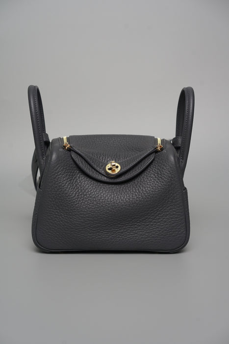 Hermes Mini Lindy II in Ardoise Permabrass (Brand New)