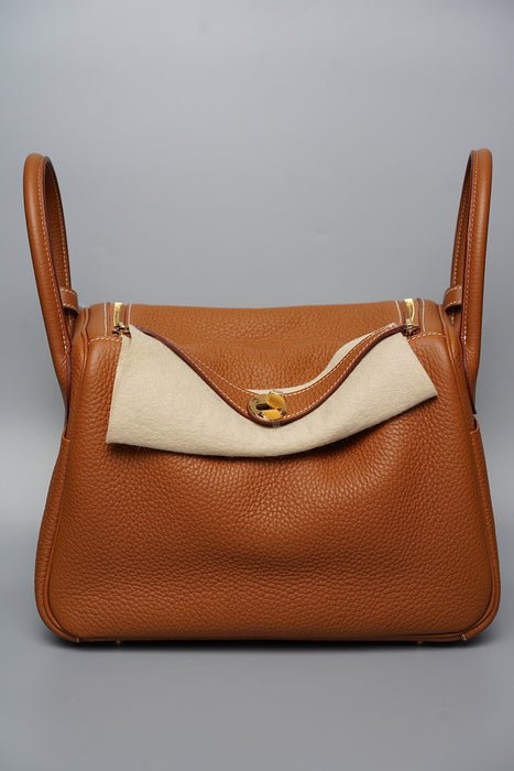 Hermes Lindy 30 in Gold Ghw (Brand New)