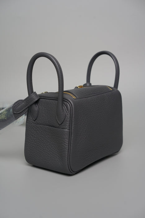 Hermes Mini Lindy II in Ardoise Permabrass (Brand New)