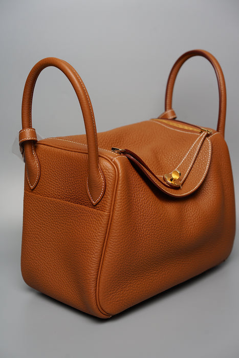 Hermes Lindy 30 in Gold Ghw (Brand New)