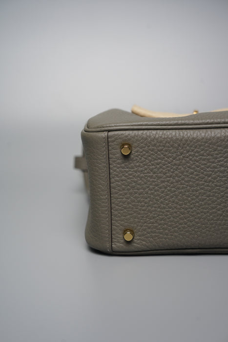 Hermes Mini Lindy in Gris Meyer Ghw (Brand New)