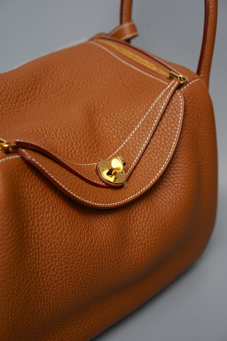 Hermes Lindy 30 in Gold Ghw (Brand New)