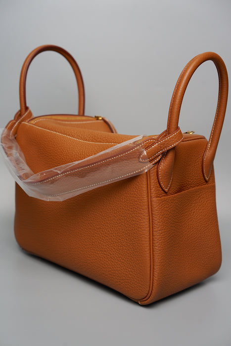 Hermes Lindy 30 in Gold Ghw (Brand New)