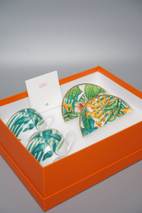 Hermes Passifolia Tea Cup and Saucer (Brand New)