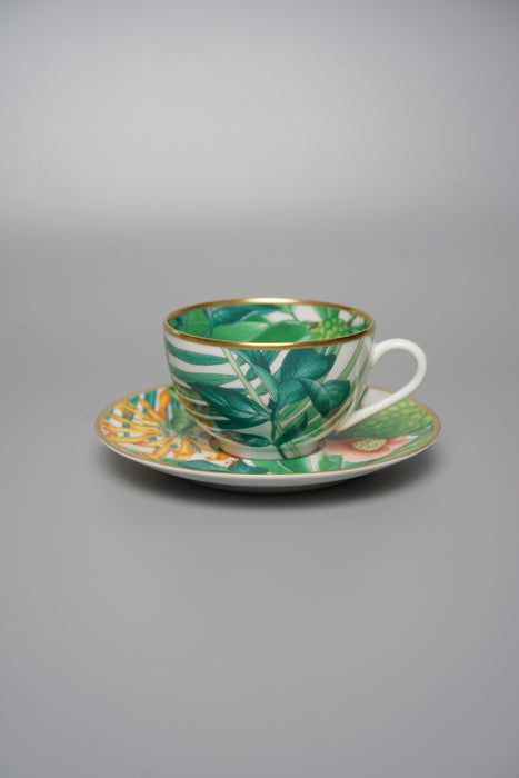 Hermes Passifolia Tea Cup and Saucer (Brand New)