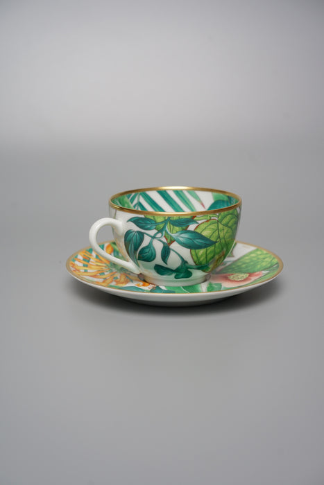 Hermes Passifolia Tea Cup and Saucer (Brand New)