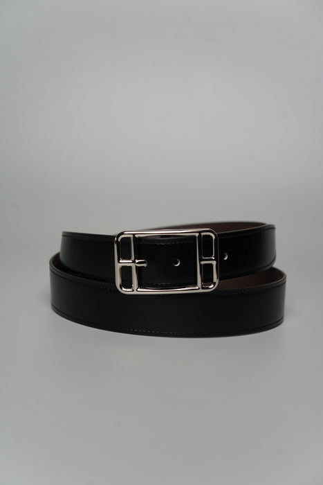 Hermes Cape Cod Reversible Belt in Noir/Chocolat Phw (Brand New)