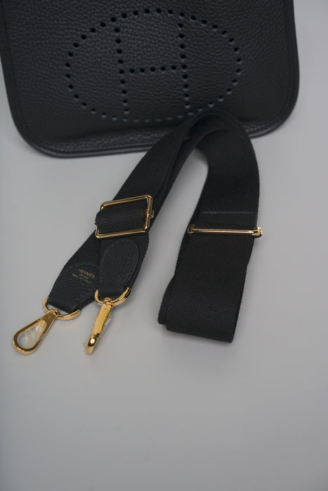Hermes Evelyne 23 in Noir Ghw (Brand New)