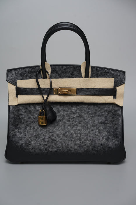 Hermes Birkin 30 in Black Epsom Ghw
