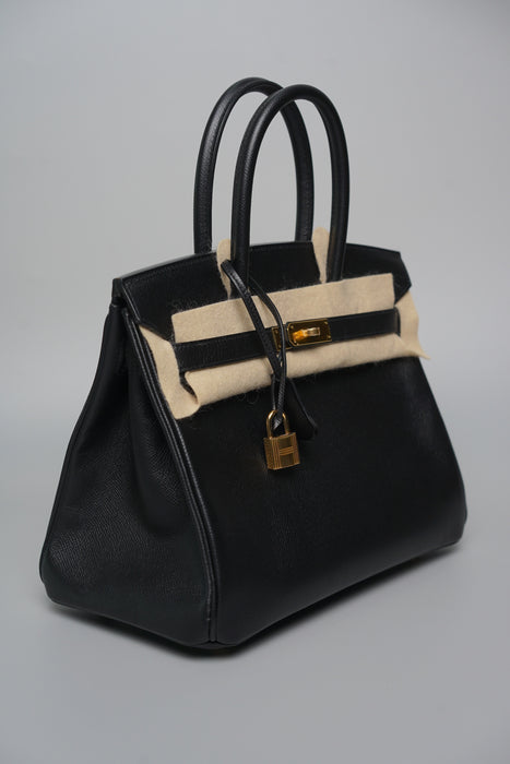 Hermes Birkin 30 in Black Epsom Ghw