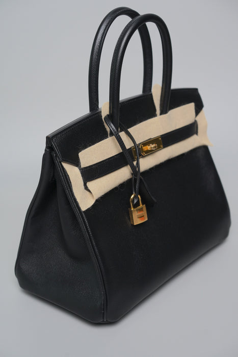 Hermes Birkin 30 in Black Epsom Ghw