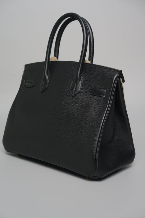 Hermes Birkin 30 in Black Epsom Ghw