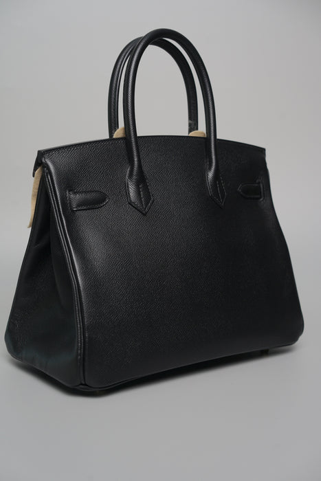Hermes Birkin 30 in Black Epsom Ghw