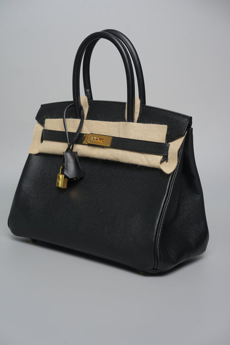 Hermes Birkin 30 in Black Epsom Ghw