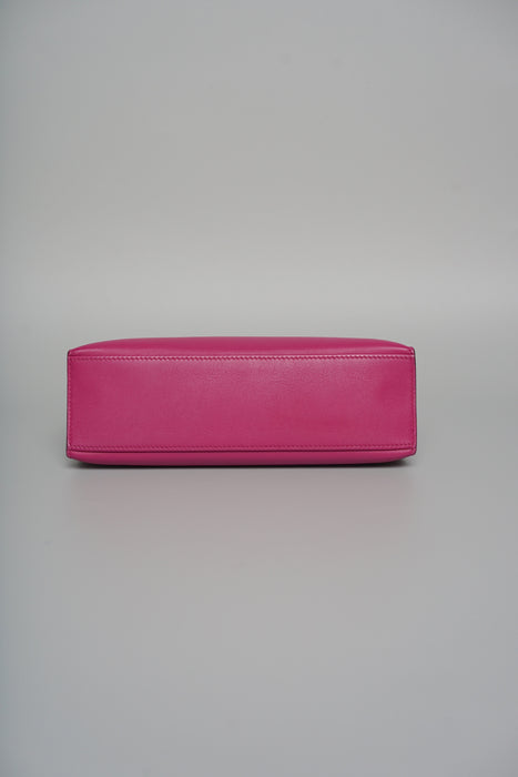 Hermes Kelly Pochette in Rose Pourpre Swift Phw