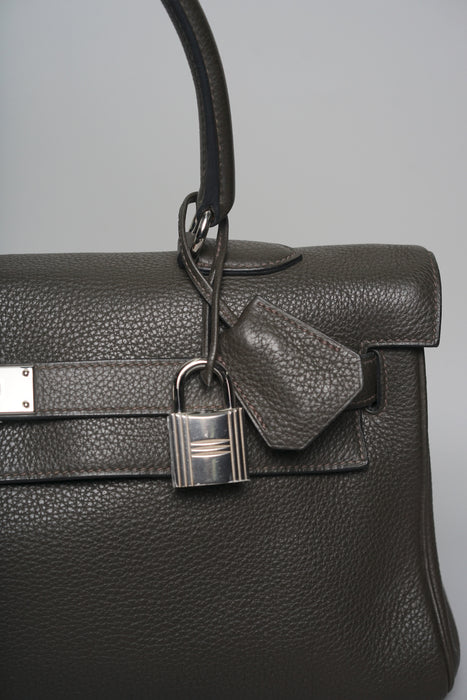 Hermes Shoulder Kelly 42 in Plomb Togo Phw