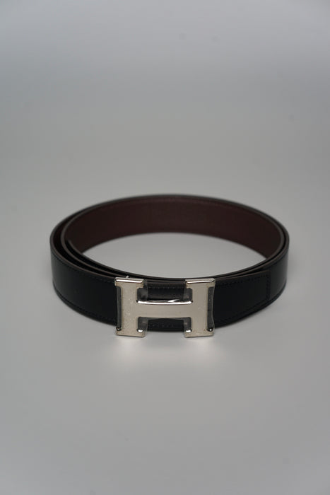 Hermes Constance 32MM Reversible Belt in Noir/Chocolat Phw (Brand New)