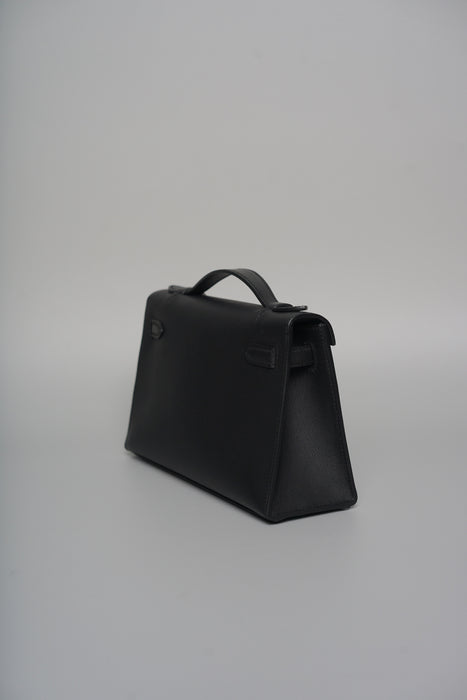 Hermes Kelly Pochette in Noir Swift Ghw (Brand New)