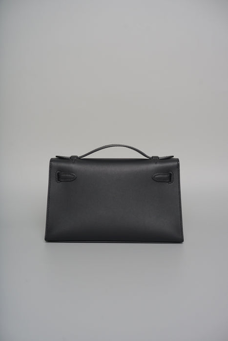 Hermes Kelly Pochette in Noir Swift Ghw (Brand New)