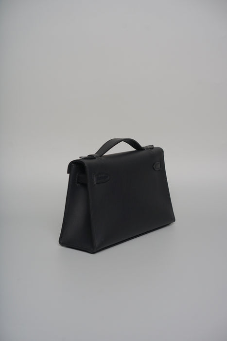 Hermes Kelly Pochette in Noir Swift Ghw (Brand New)