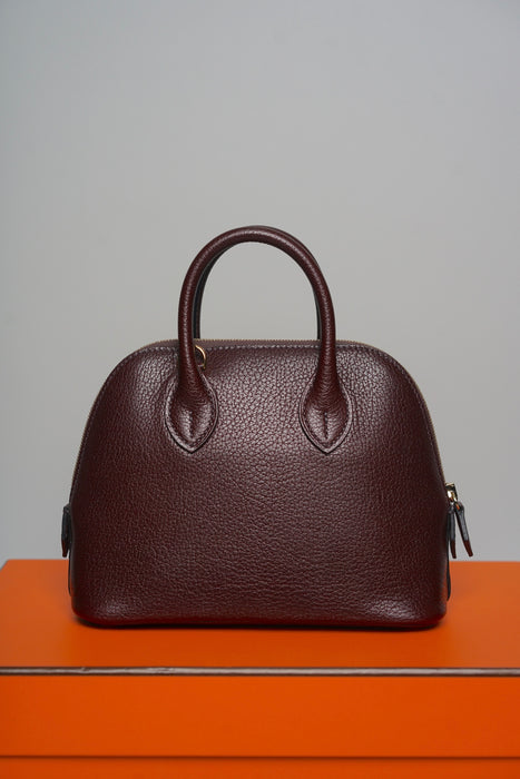 Hermes Mini Bolide in Rouge Sellier Chevre Ghw