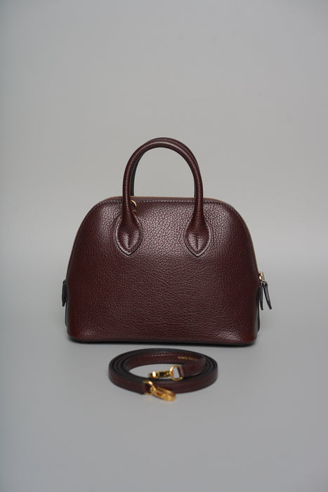 Hermes Mini Bolide in Rouge Sellier Chevre Ghw