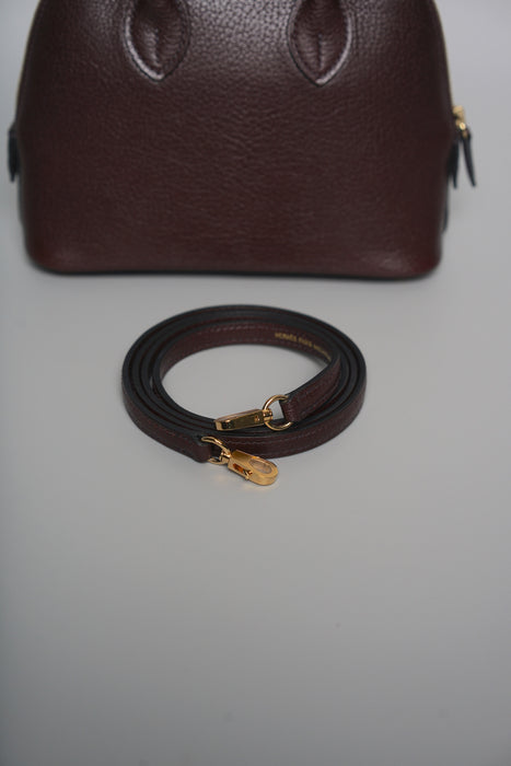 Hermes Mini Bolide in Rouge Sellier Chevre Ghw