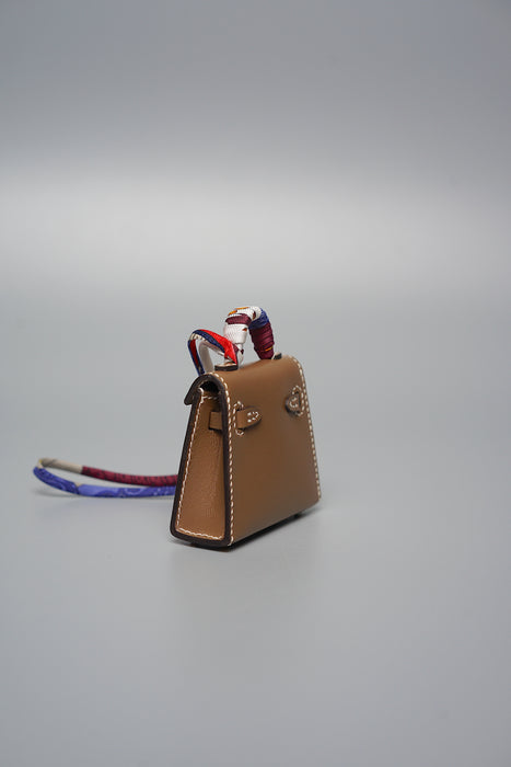 Hermes Kelly Twilly Charm in Etoupe Ghw (Brand New)