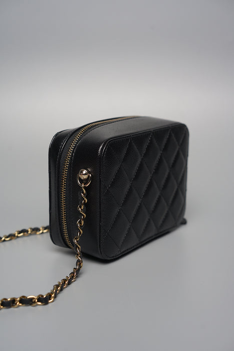 Chanel Camera Bag in Black Caviar Ghw (Brand New)