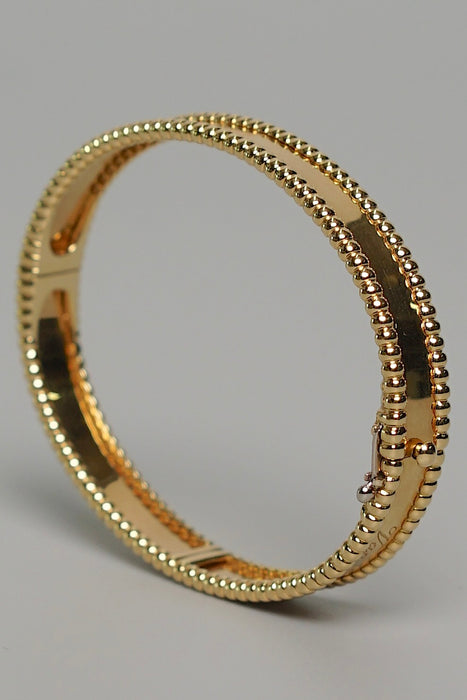 VCA Perlée signature bracelet, medium model in 18K Yellow Gold