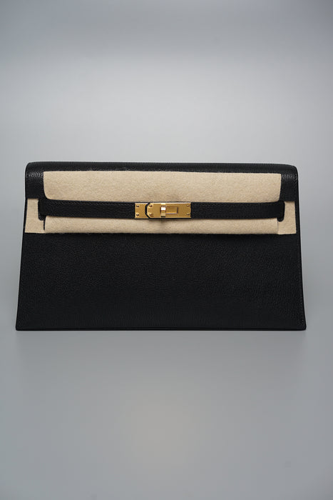 Hermes Kelly Elan in Black Chamkila Ghw (Brand New)