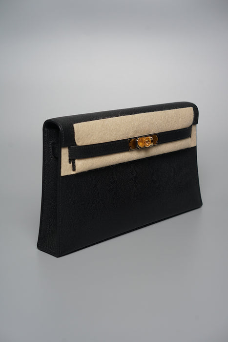 Hermes Kelly Elan in Black Chamkila Ghw (Brand New)