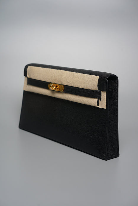 Hermes Kelly Elan in Black Chamkila Ghw (Brand New)