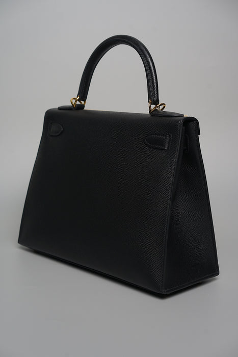 Hermes Kelly 28 Sellier in Black Ghw (Brand New)