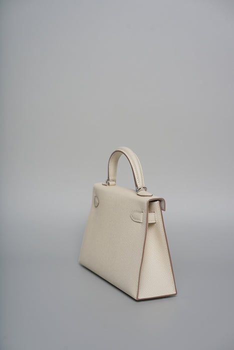 Hermes Kelly 20 HSS in Craie interior Gris Perle Phw (Brand New)