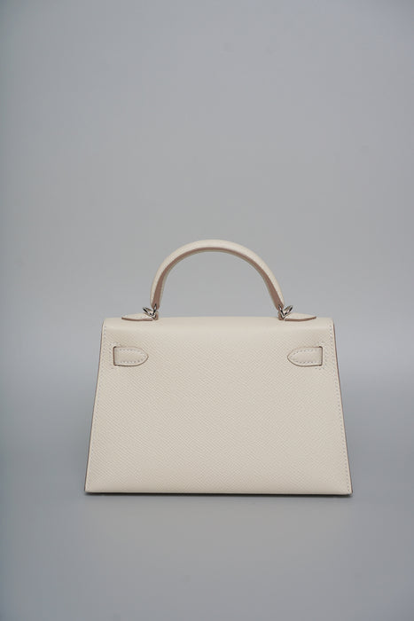 Hermes Kelly 20 HSS in Craie interior Gris Perle Phw (Brand New)
