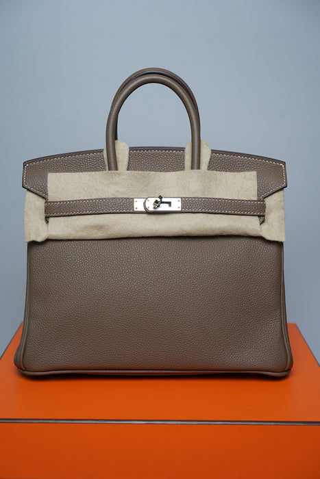 Hermes Birkin 25 in Etoupe Togo Phw