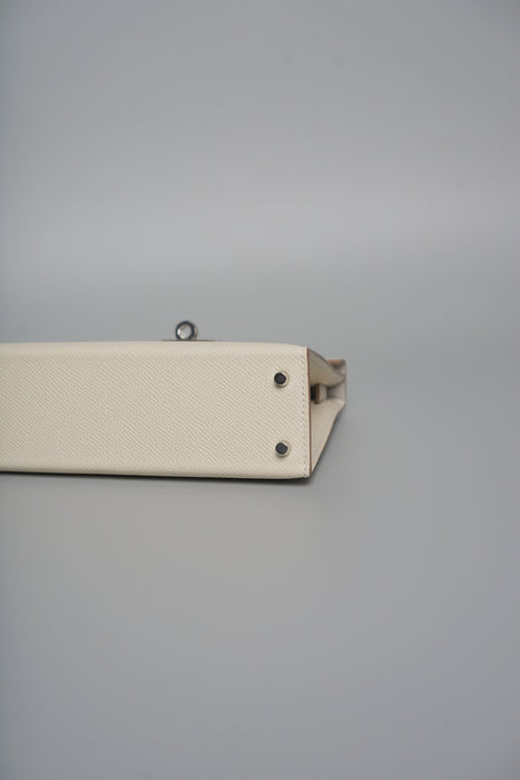Hermes Kelly 20 HSS in Craie interior Gris Perle Phw (Brand New)