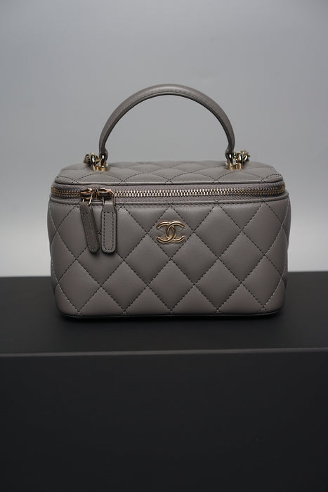 Chanel 22A Vanity in Dark Grey Lambskin (Brand New)