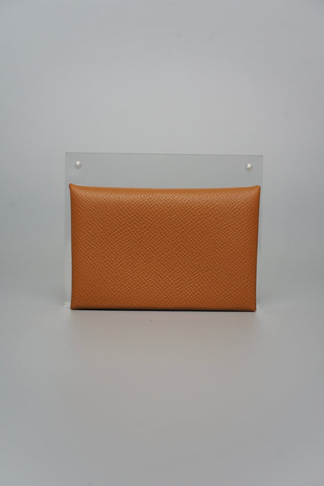 Hermes Calvi in Gold Epsom Phw (Brand New)
