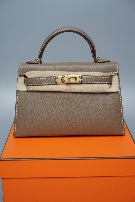 Hermes Kelly 20 in Etoupe Ghw (Brand New)